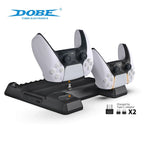 Base con ventilador para consola PS5_Base de carga para controladores PS5 con soporte para discos y ventilador_TP5-0593