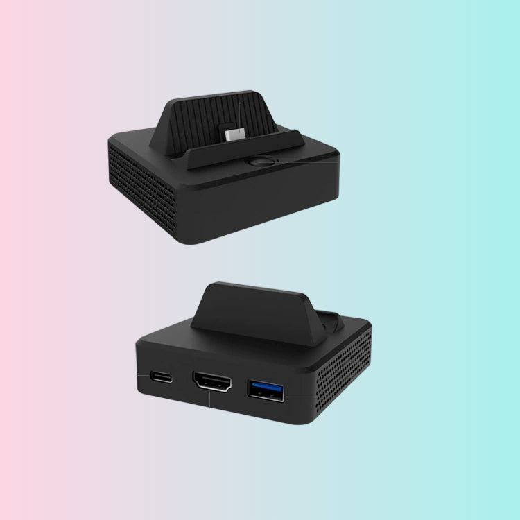 Adaptador HDMI Switch Dock, Base de TV portátil Adaptador convertidor de pantalla pequeña a grande 1828