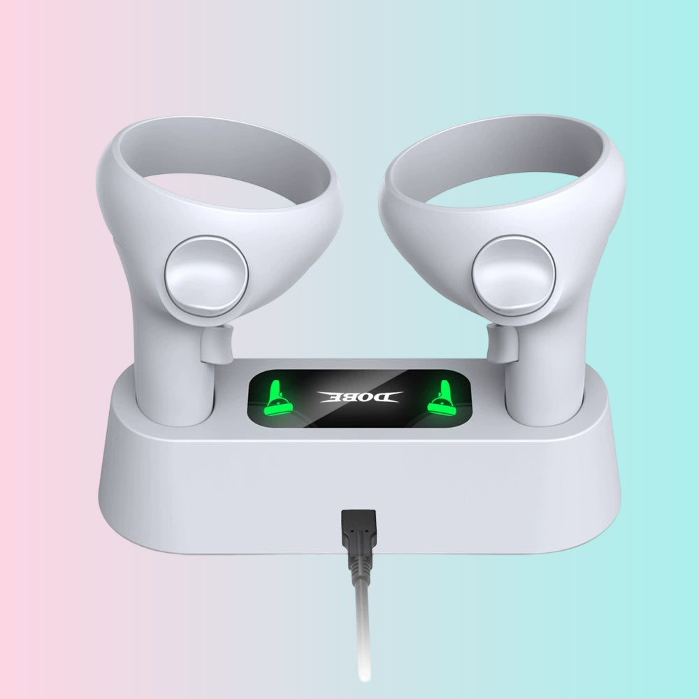 Cargador dual dedicado para controlador de VR Quest 2_Accesorio de carga rápida por contacto para controlador de VR para juegos-TY-18170