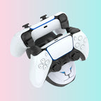 PS5 Dual-Charger Dock_PlayStation 5 Fast Charger_PS5 Controller Charging Dock PS5 DualSense Controller Charging Dock, Fast Dual Charger Station for PlayStation 5, Plug & Play with LED Indicator
