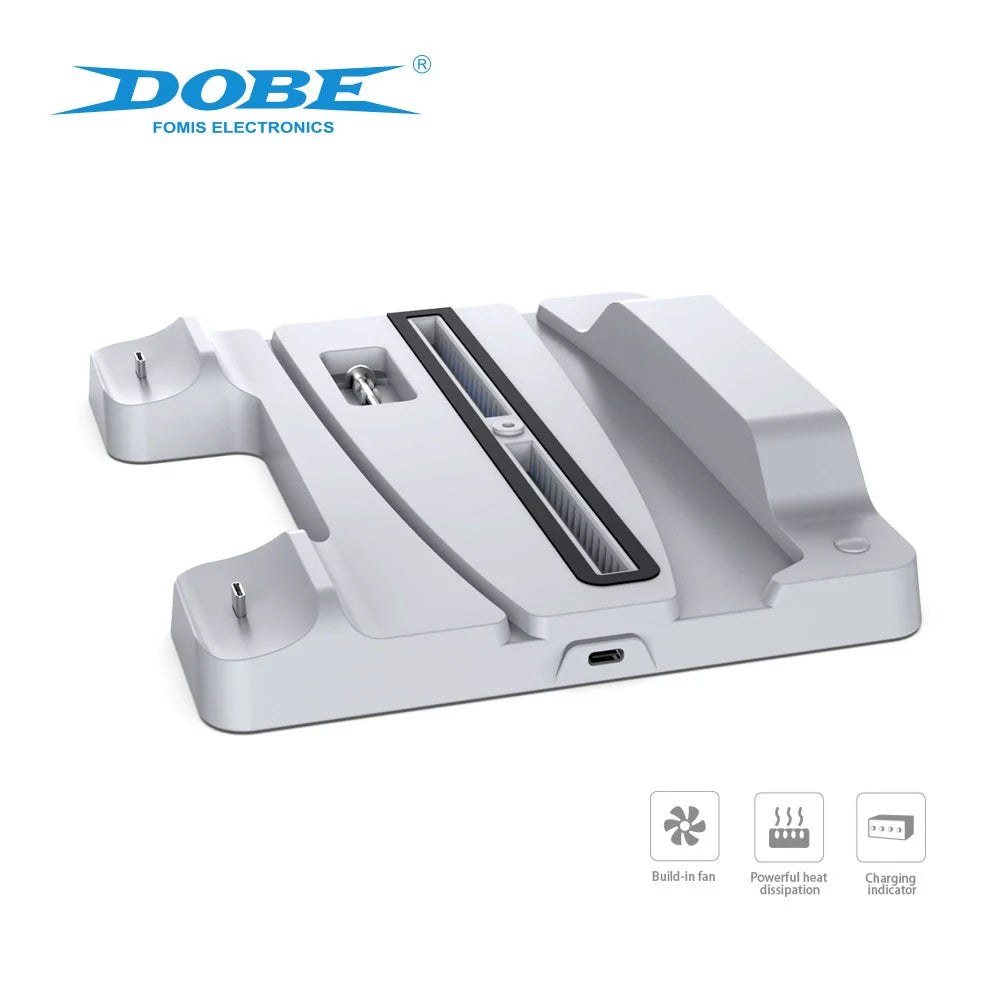 Consola PS5 con soporte de ventilador iluminado por LED + soporte de refrigeración PS5 + soporte de carga de controlador dual PS5 TP5-1507