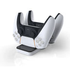 PS5 Wireless Controller Charging Dock: Dual-Slot Charger with Contact Adapter  TP5-0504