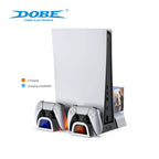 PS5 Console Cooling Stand_Dual Controller Charger_Multifunctional Disc Storage Rack for Console Base