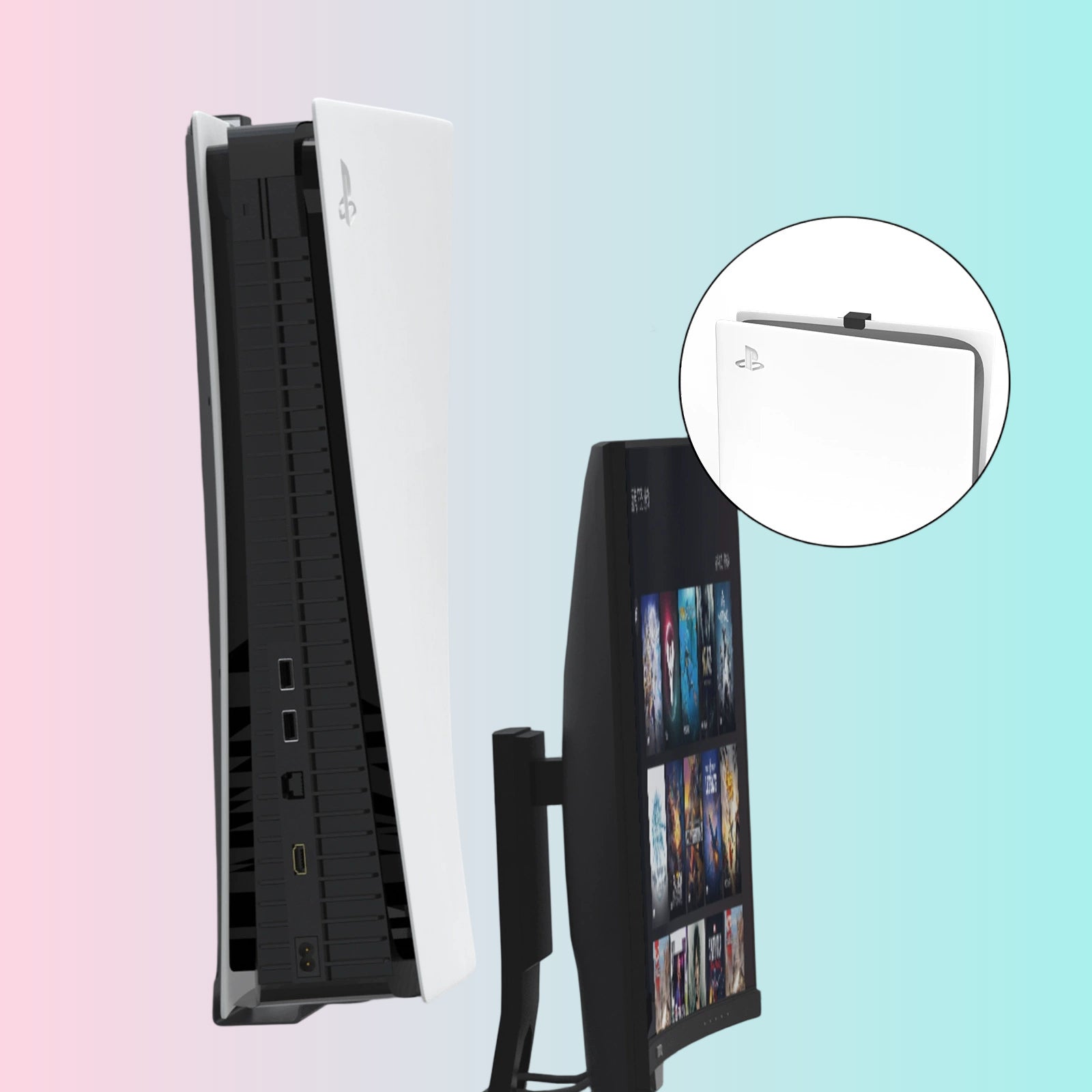 Gancho de pared para consola PS5 Juego de ganchos de pared para PS5_NS_P4_Soporte para auriculares de controlador Xbox Series-JYS-P5149