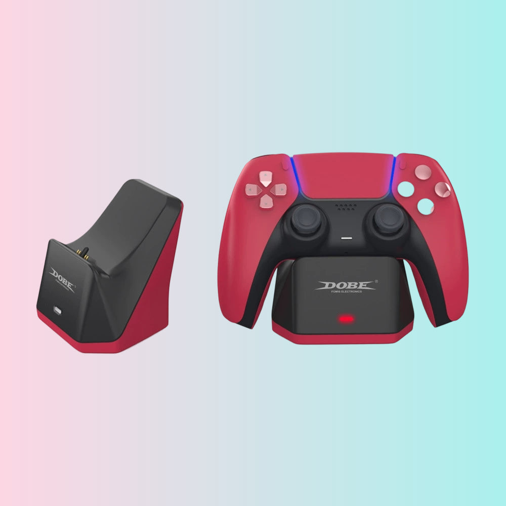 Cargador de base individual para mando de PS5, Cargador individual inalámbrico Bluetooth para mando de P5, Cargador de base individual para mando de PS5 TP5-0586