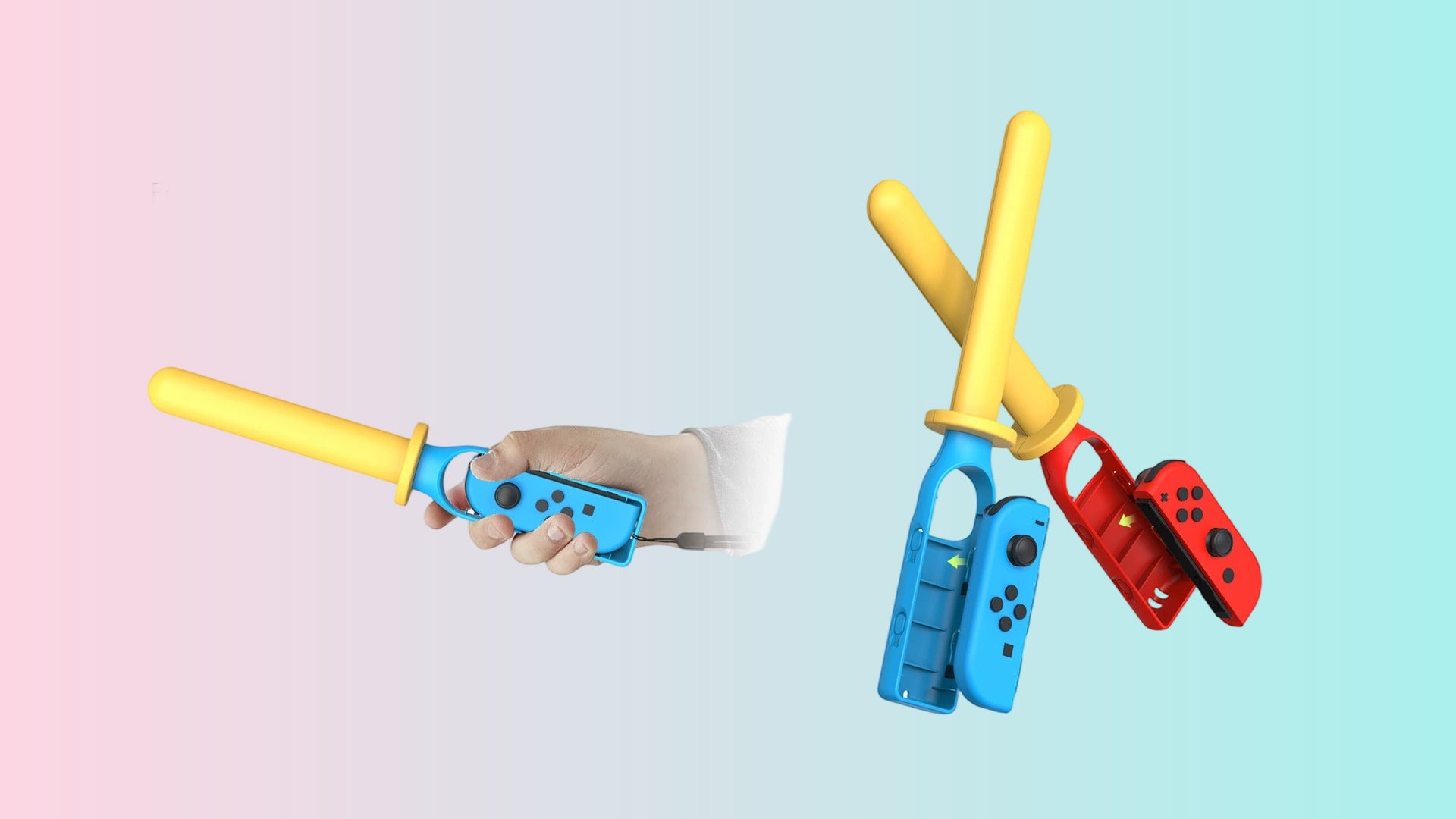 Agarres de esgrima para el Switch Mini Controller: agarres de sable de luz para los controles izquierdo y derecho de Switch OLED (paquete de 2)2128