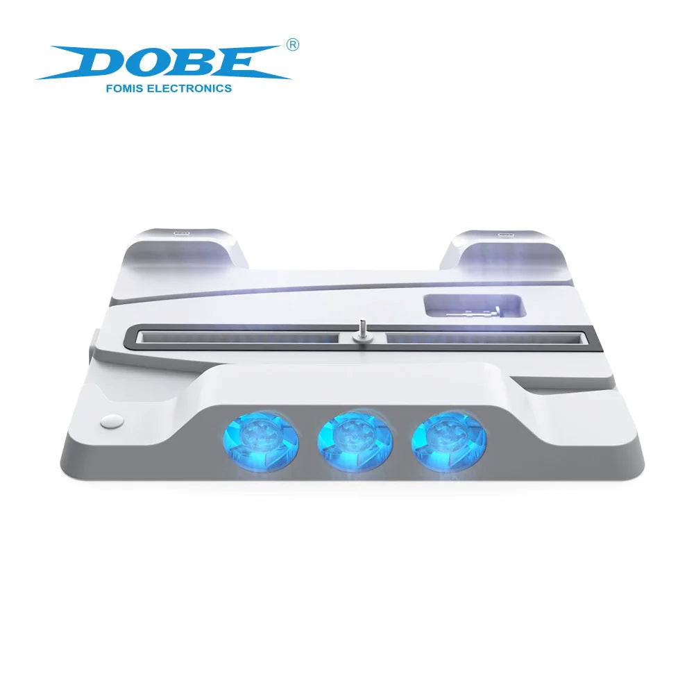 Consola PS5 con soporte de ventilador iluminado por LED + soporte de refrigeración PS5 + soporte de carga de controlador dual PS5 TP5-1507