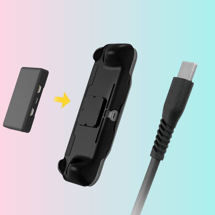 Funda de batería con clip trasero para Switch Lite: PC + funda de cuero, batería de 5000 mAh, TNS-19151