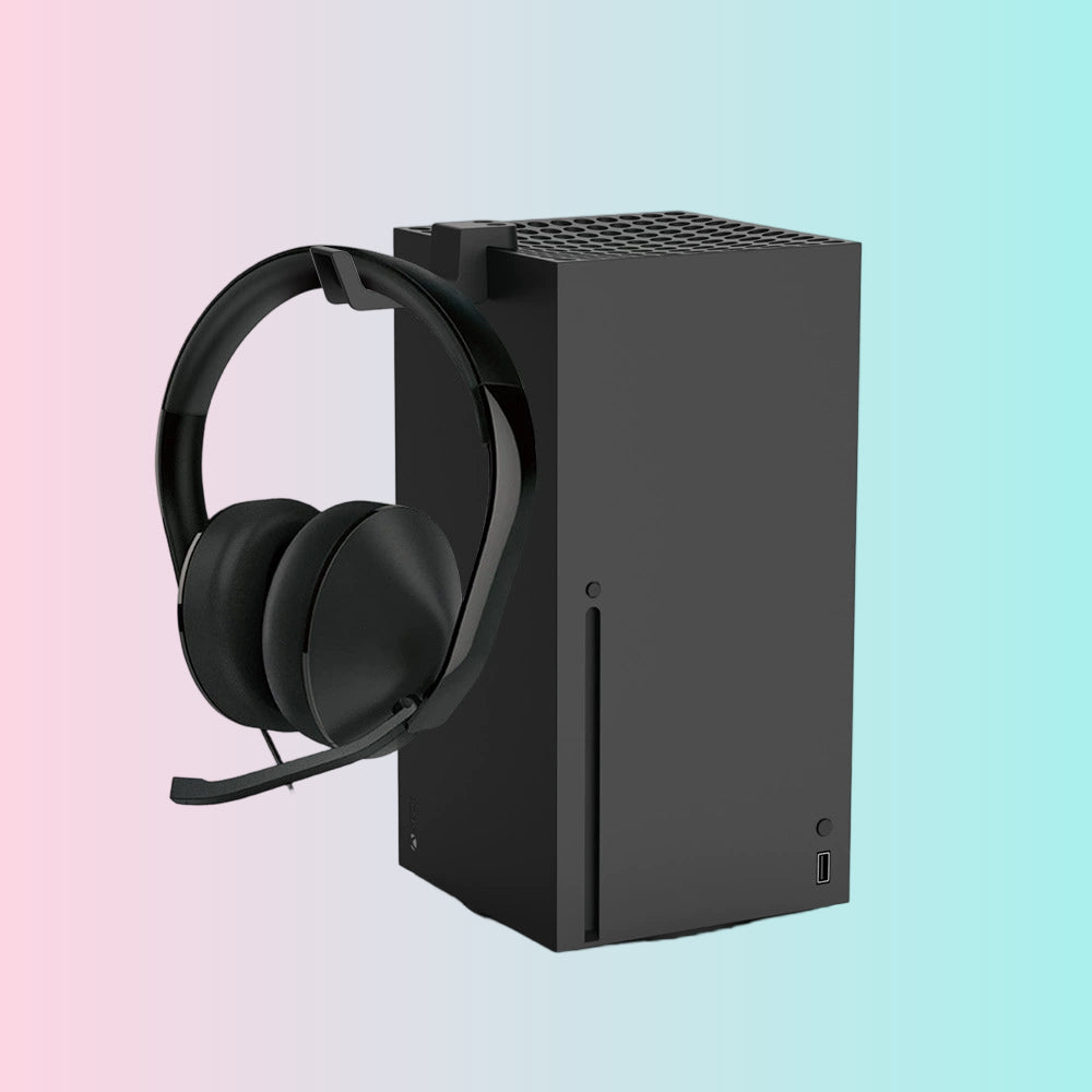 Soporte de pared Xbox Series X, soporte lateral Xbox Series X, auriculares_TYX-0674