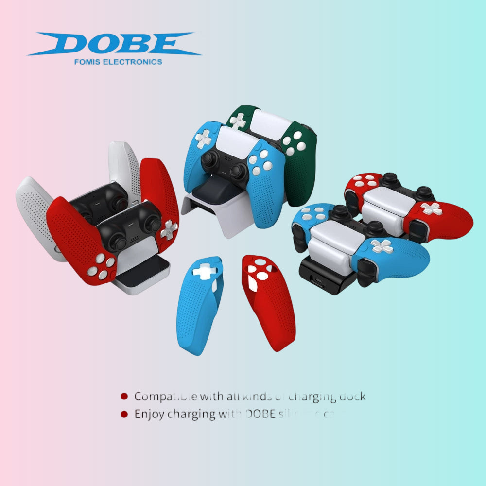 Funda de silicona para controlador de PS5_Funda de silicona dividida para controlador de PS5_Funda protectora a prueba de polvo para controlador de PS5TP5-0559