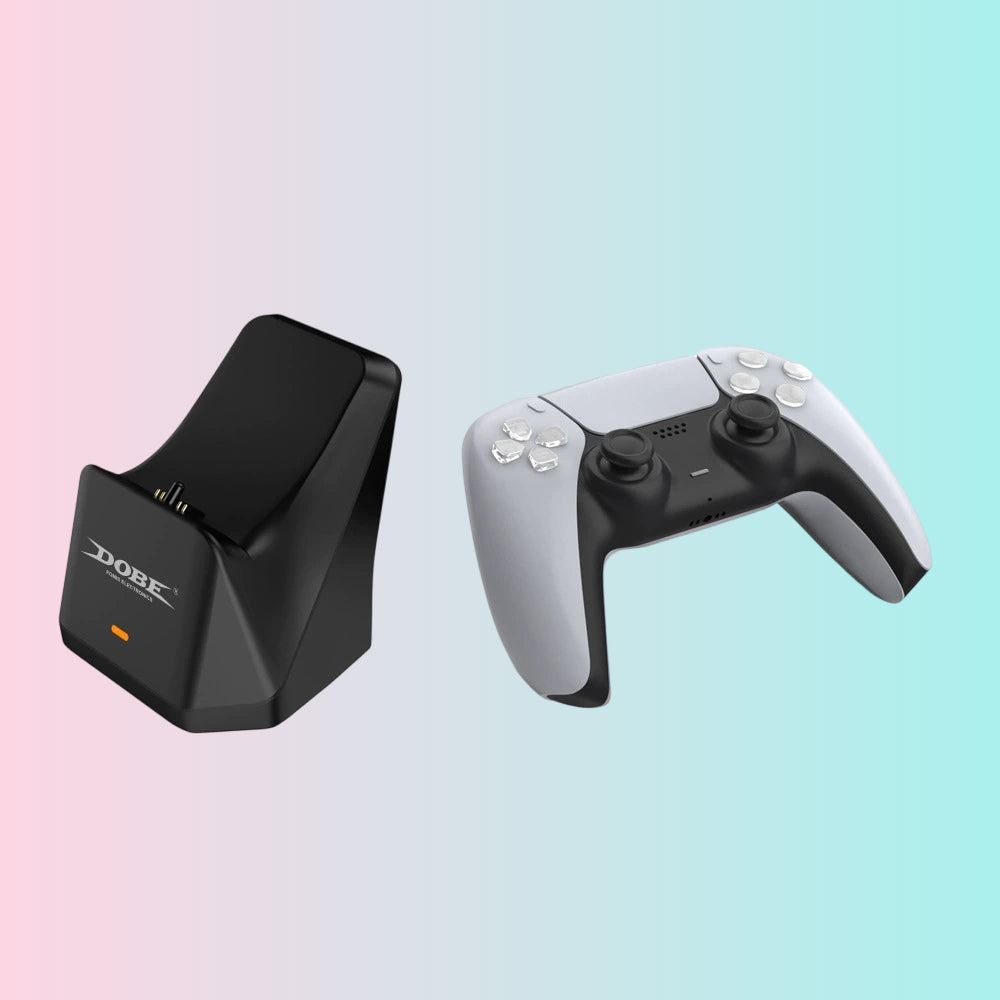 Cargador de base individual para mando de PS5, Cargador individual inalámbrico Bluetooth para mando de P5, Cargador de base individual para mando de PS5 TP5-0586