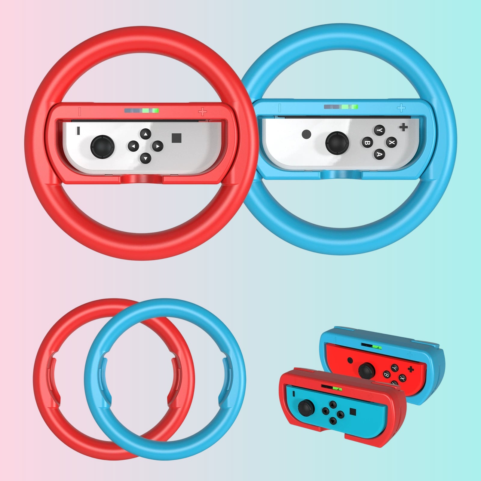 Volante Mario Kart para Switch/Switch OLED + set de agarre 2 en 1 para Joy-Con
