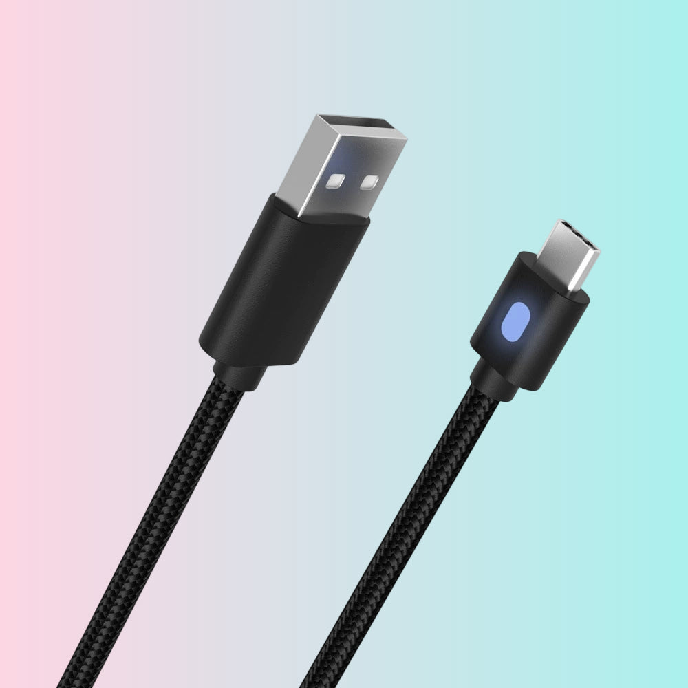 Cable de carga PS5, cable de carga USB para mando inalámbrico PS5, cable de carga para mando NSpro-TP5-0803B con indicador LED