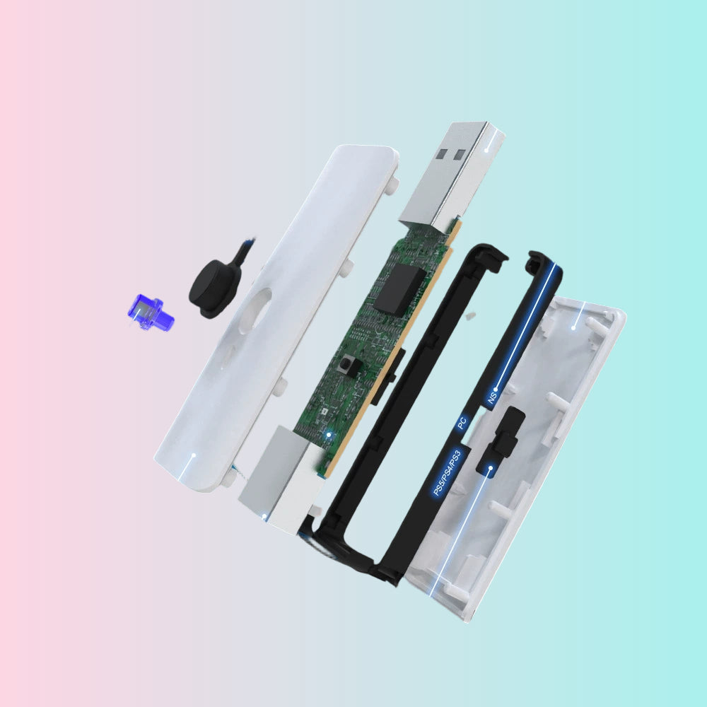 Adaptador de controlador universal para PS5, PS4, Switch, PC y PS3 - Soporta conversión cableada e inalámbrica JYS-P5119