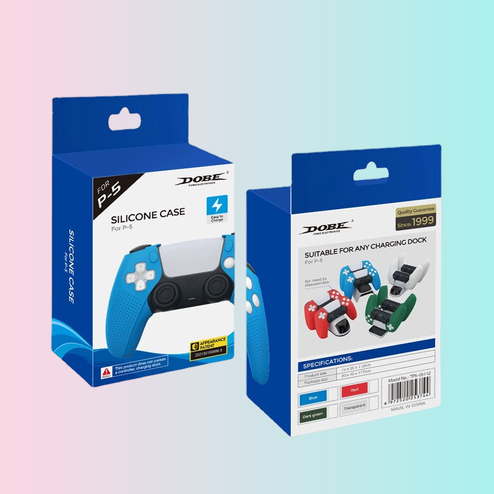 Funda de silicona para controlador de PS5_Funda de silicona dividida para controlador de PS5_Funda protectora a prueba de polvo para controlador de PS5TP5-0559