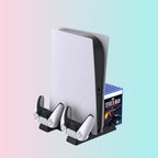 Base con ventilador para consola PS5_Base de carga para controladores PS5 con soporte para discos y ventilador_TP5-0593