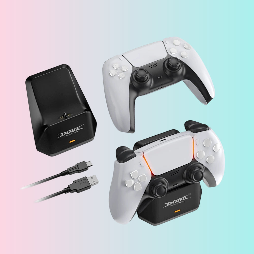 Cargador de base individual para mando de PS5, Cargador individual inalámbrico Bluetooth para mando de P5, Cargador de base individual para mando de PS5 TP5-0586