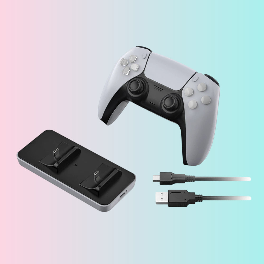 Cargador doble para PS5, soporte de carga doble para mando inalámbrico de PS5, base de carga para mando de PS5, cargador de mando inalámbrico-TP5-0591