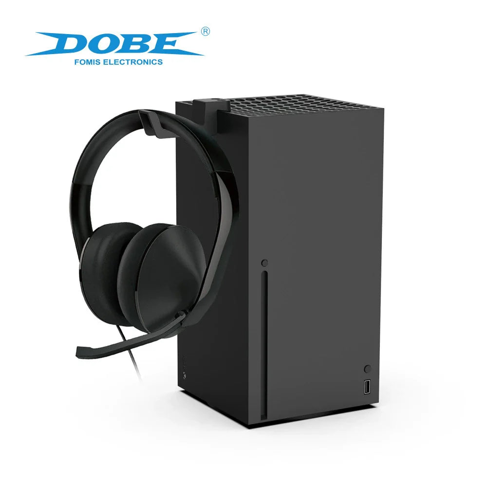 Soporte de pared Xbox Series X, soporte lateral Xbox Series X, auriculares_TYX-0674