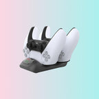 PS5 Dual-Port Game Controller Charger, P5 Dual-Controller Charging Dock with LED Lights, P5 Wireless Controller Charger - Alibaba