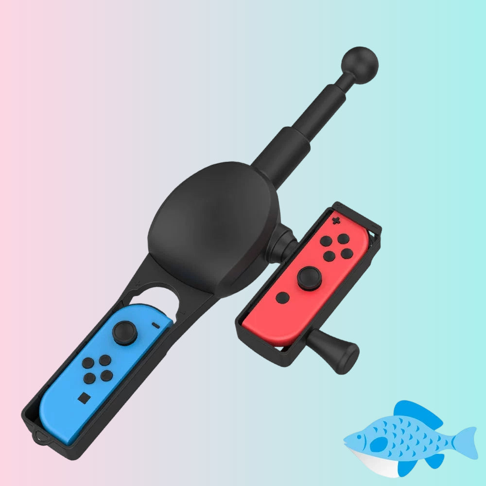 Caña de pescar con controlador SWITCH para los mandos izquierdo y derecho Joy-Con de Nintendo Switch (caña de pescar con sensor de movimiento) JYS-NS192