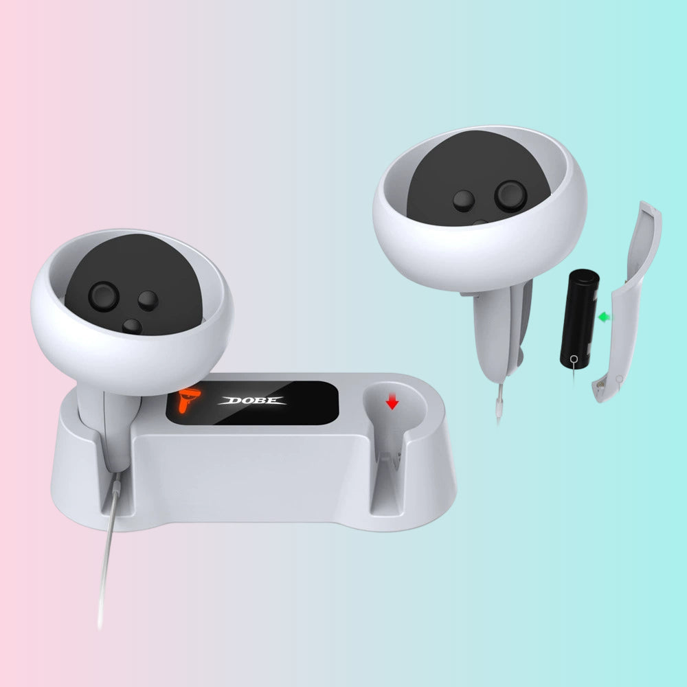 Cargador dual dedicado para controlador de VR Quest 2_Accesorio de carga rápida por contacto para controlador de VR para juegos-TY-18170