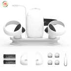 Oculus Quest 2 VR Headset Controller Magnetic Charging Dock with Battery Kit_JYS-OC006