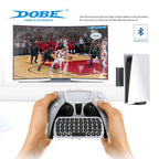 P5 Bluetooth Wireless Keyboard with Clip: A Bluetooth External Keyboard for Gaming Controllers with Voice Chat Functionality